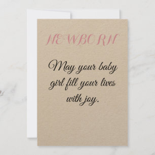 INVITATION NOUVEAU-NÉE BÉBÉ FILLE