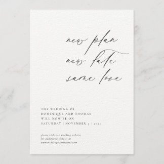 Invitation Nouveau Plan Nouvelle Date Même Amour Changement d