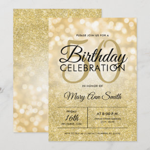 Invitation NOUVEAUTÉ ! Élégant 50e anniversaire de la Parties