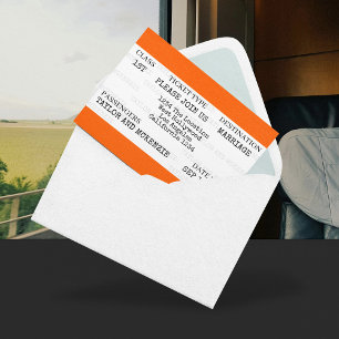 Invitation Nouveauté Mariage de train britannique personnalis