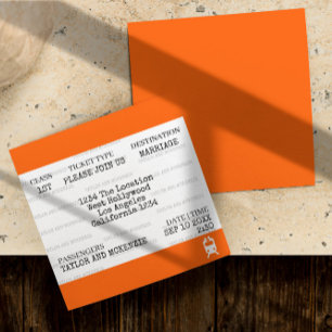 Invitation Nouveauté Mariage de train britannique personnalis