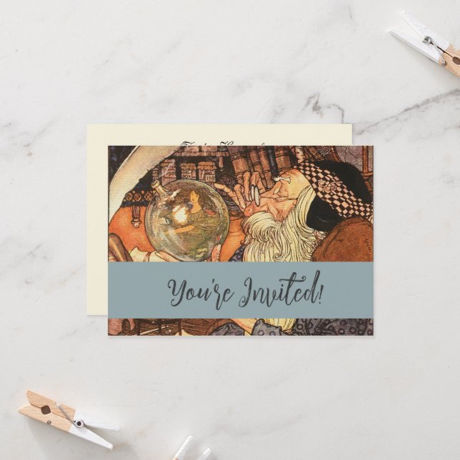 Invitation Nouvel An Antique Père (Devant/Arrière en situation)