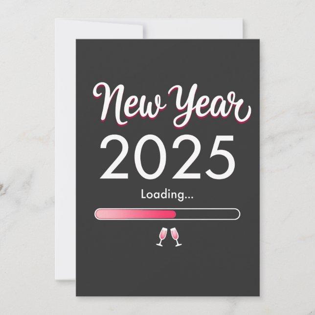 Invitation Nouvel An Chargement 2025 Joyeux Noël du Nouvel An (Devant)