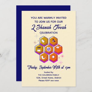 Invitation Nouvel An juif L'SHANAH TOVAH