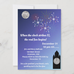 Invitation Nouvel An, Quand l'horloge sonne 12