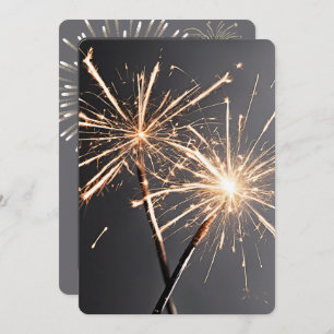 Invitation Nouvel An Sparklers