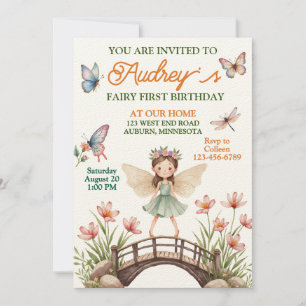 Invitation Nouvel anniversaire de la fée mignonne