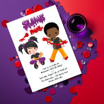 Invitation Nouvel anniversaire de la fête de la petite taille<br><div class="desc">Carte d'invitation pour fêtes d'anniversaire de science minceur personnalisable à vos spécificités.</div>