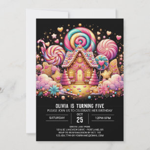 Invitation Nouvel anniversaire numérique de Candyland Imagina