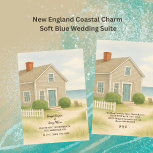 Invitation Nouvelle-Angleterre Soft Blue Coastal Destination 