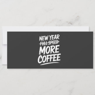 Invitation Nouvelle Année Drôle Plus de Café Résolution Sarca