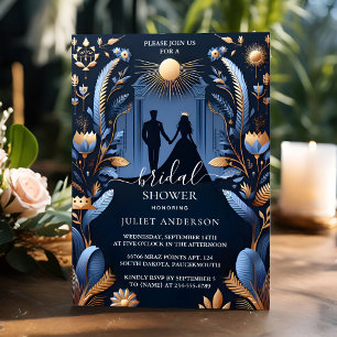 Invitation Nouvelle Fuchsia Crown Royal Blue Fête des mariées