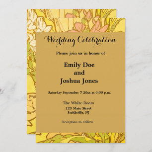 Invitation Nouvelle Lily flowers