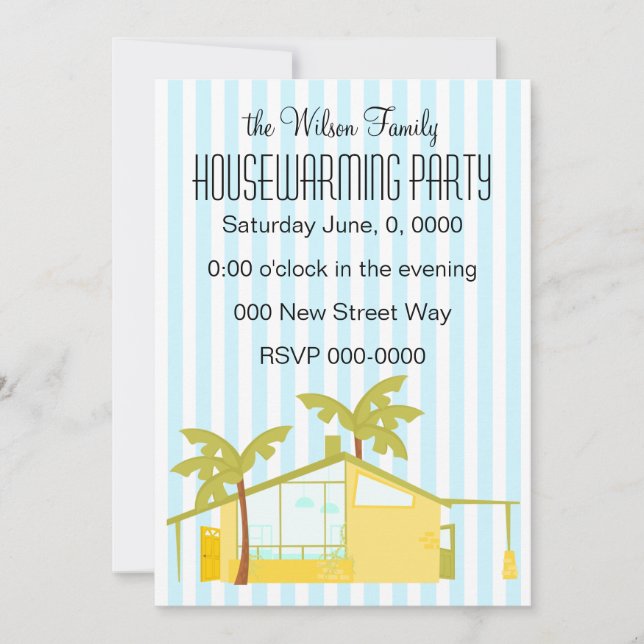 Invitation Nouvelle maison dans les Palms (Devant)