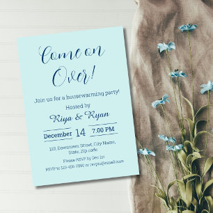 Invitation Nouvelle maison moderne Elegant Aqua House Party