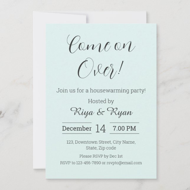 Invitation Nouvelle maison moderne Elegant Grey House Party (Devant)