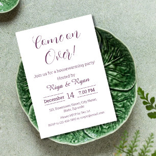 Invitation Nouvelle maison moderne Élégant Purple Ménage