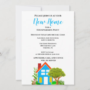 Invitation Nouvelle Maison Pendaison de Crémaillère Style Déc