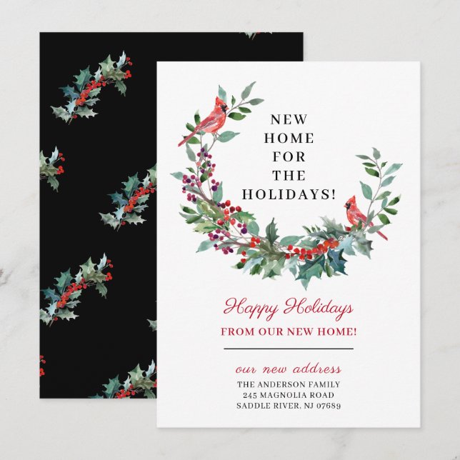 Invitation Nouvelle maison pour l'annonce de déménagement des (Devant / Derrière)