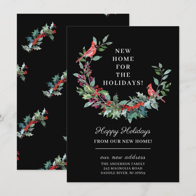 Invitation Nouvelle Maison pour l'Annonce de Déplacement des  (Devant / Derrière)