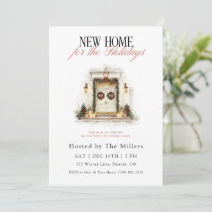 Invitation Nouvelle Maison pour les Fêtes Noël Housewarming