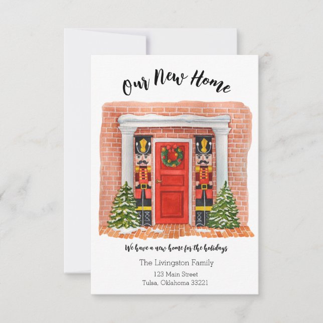 Invitation Nouvelle maison pour les fêtes Porte de Noël Invi (Devant)