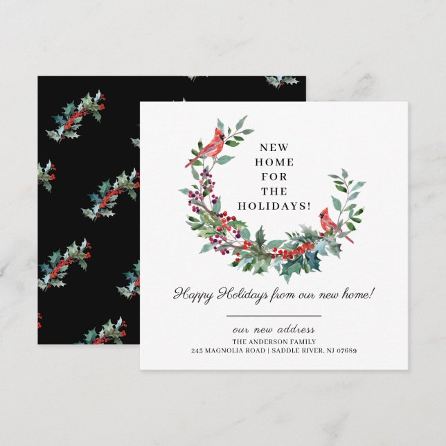 Invitation Nouvelle Maison pour les Vacances Annonce de Démén (Devant / Derrière)