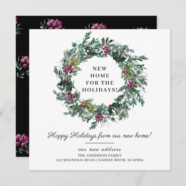 Invitation Nouvelle Maison pour les Vacances Annonce de Démén (Devant / Derrière)