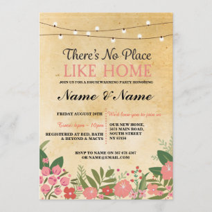 Invitation Nouvelle maison réchauffement Sweet Home Invitatio