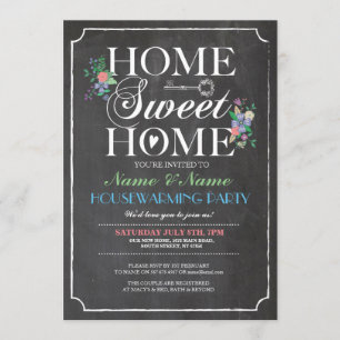 Invitation Nouvelle maison Sweet HouseWarming Chalk Board Inv