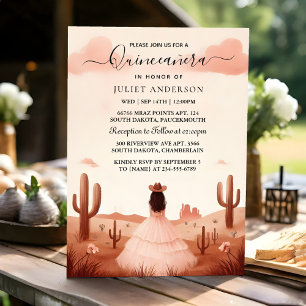 Invitation Nouvelle nature Maison Bois Boho ferme Quinceanera