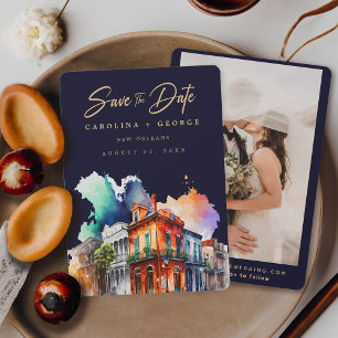 Invitation Nouvelle-Orléans Aquarelle Nola Louisiane Photo