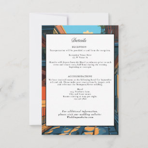 Invitation Nouvelle-Orléans Louisiane Détails du Mariage Retr