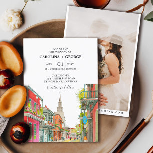 Invitation Nouvelle-Orléans Nola Louisiana - Mariage d'aquare