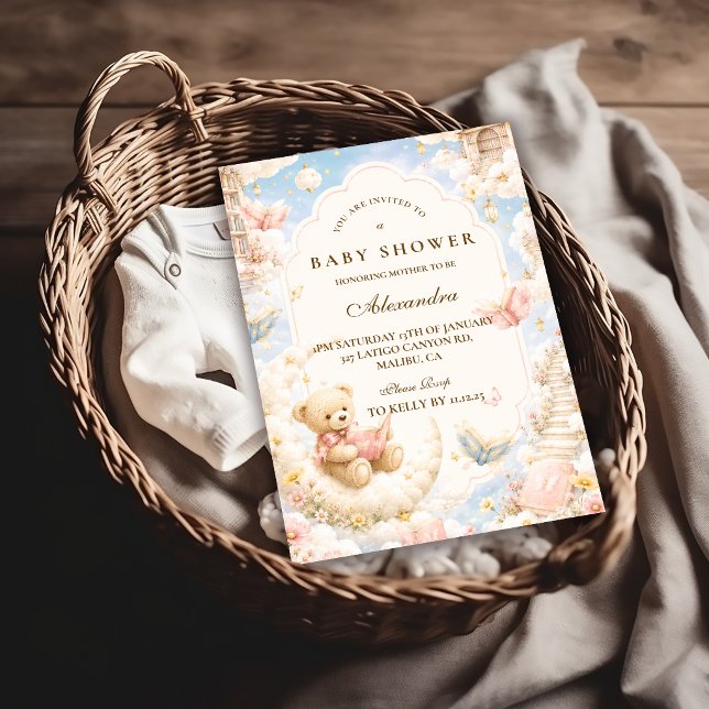 Invitation Nuage de ours enchanté Baby Shower (Créateur téléchargé)