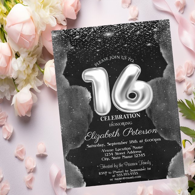 Invitation Nuage Mystique Etoiles Sweet 16 (Créateur téléchargé)