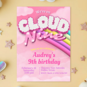 Invitation Nuage Neuf - 9e anniversaire