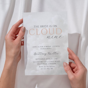 Invitation Nuage Nine Nuages Blancs Baby Shower