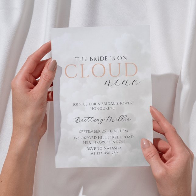 Invitation Nuage Nine Nuages Blancs Baby Shower (Créateur téléchargé)