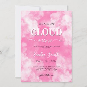 Invitation Nuage rose neuf baby shower fille