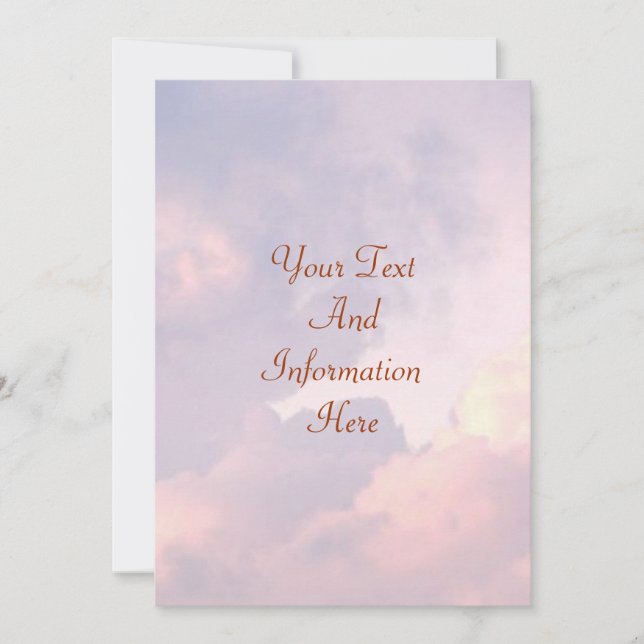 Invitation nuages (Devant)