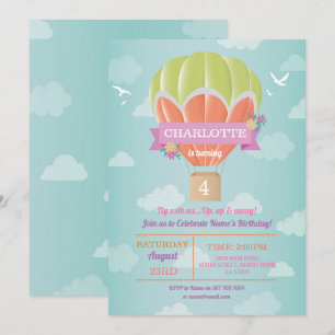 Invitation Nuages chauds de mouche de tour de fête