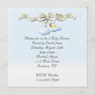 Invitation Nuages de Baby shower d'invitation