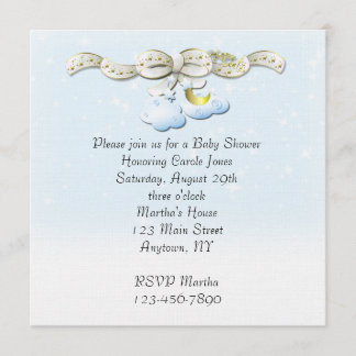 Invitation Nuages de Baby shower d'invitation