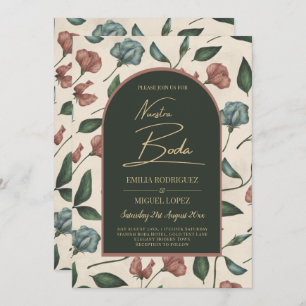 Invitation Nuestra Boda Emerald Green Terracotta Fall Invitat