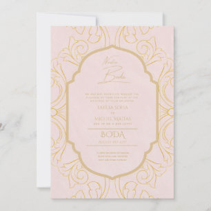 Invitation Nuestra Boda Gold Frame Mariage espagnol INVITE