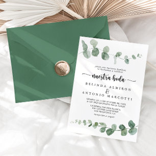 Invitation Nuestra Boda Green Delight Eucalyptus Mariage