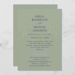 Invitation Nuestra Boda Typographie moderne BEAUCOUP DE COULE