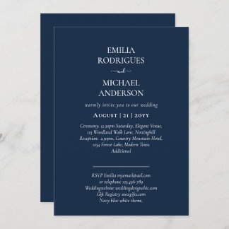 Invitation Nuestra Boda Typographie moderne BEAUCOUP DE COULE