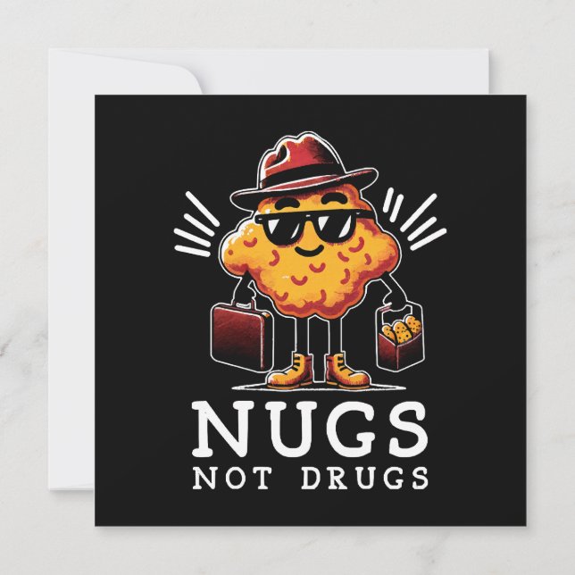 Invitation Nuggets Croustillants Pas de Drogue (Dos)